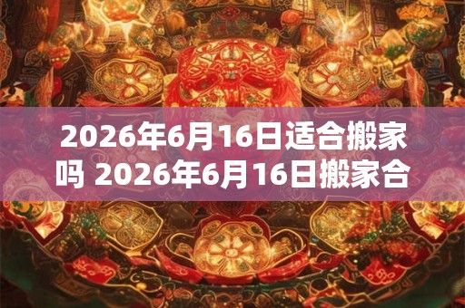 2026年6月16日适合搬家吗 2026年6月16日搬家合适吗 2026年6月16日适合搬家吗 2026年6月16日搬家合适吗