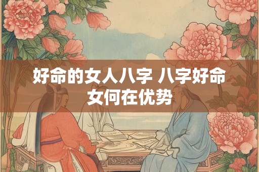 好命的女人八字 八字好命女何在优势