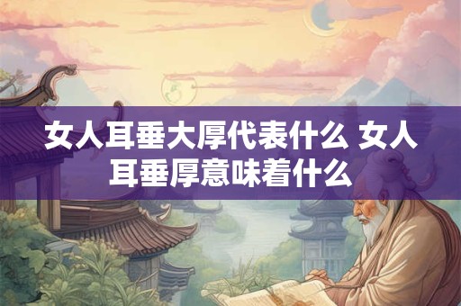 女人耳垂大厚代表什么 女人耳垂厚意味着什么