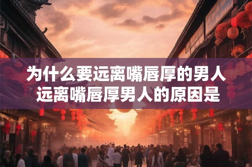 为什么要远离嘴唇厚的男人 远离嘴唇厚男人的原因是什么