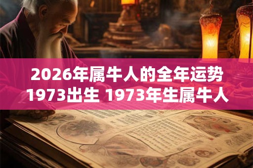 2026年属牛人的全年运势1973出生 1973年生属牛人2026年运势如何 2026年属牛人的全年运势1973出生 1973年生属牛人2026年运势如何
