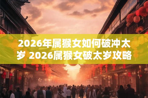 2026年属猴女如何破冲太岁 2026属猴女破太岁攻略