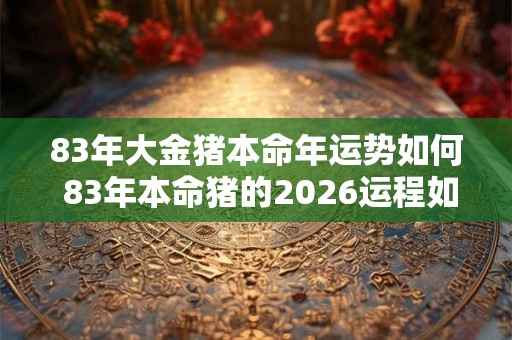 83年大金猪本命年运势如何 83年本命猪的2026运程如何 83年大金猪本命年运势如何 83年本命猪的2026运程如何