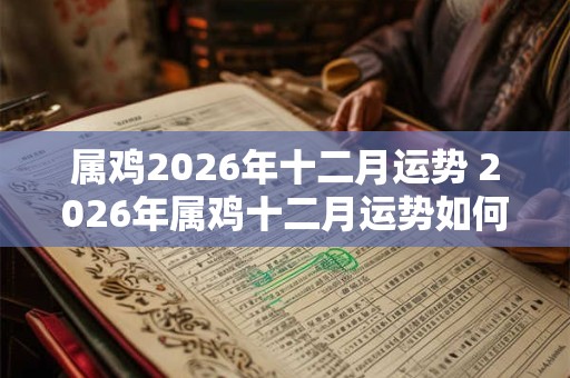 属鸡2026年十二月运势 2026年属鸡十二月运势如何