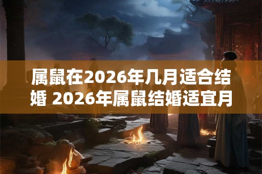 属鼠在2026年几月适合结婚 2026年属鼠结婚适宜月份