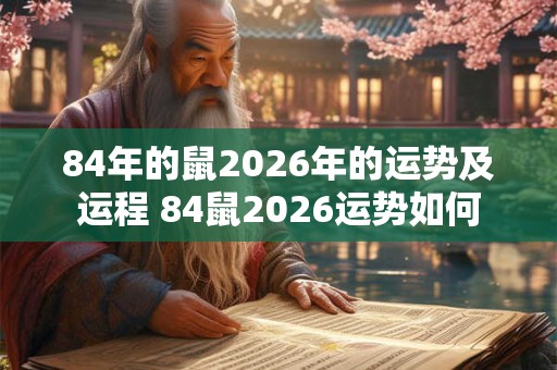 84年的鼠2026年的运势及运程 84鼠2026运势如何
