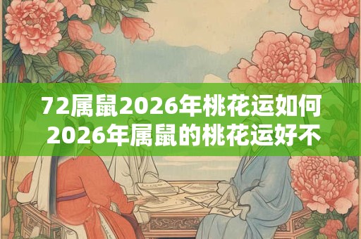 72属鼠2026年桃花运如何 2026年属鼠的桃花运好不好
