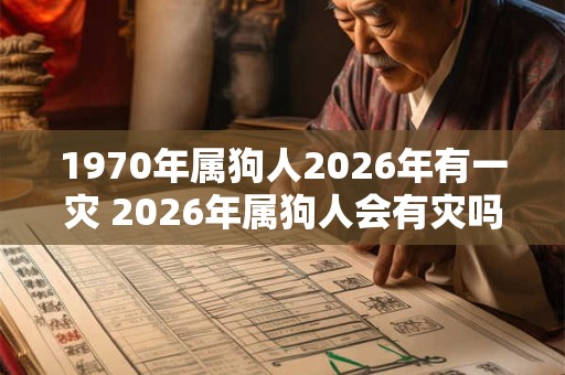 1970年属狗人2026年有一灾 2026年属狗人会有灾吗