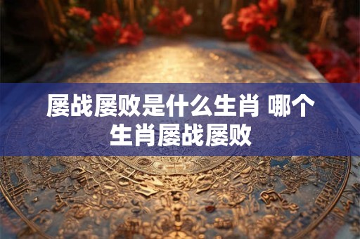 屡战屡败是什么生肖 哪个生肖屡战屡败 屡战屡败是什么生肖 哪个生肖屡战屡败