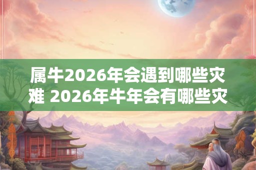 属牛2026年会遇到哪些灾难 2026年牛年会有哪些灾难