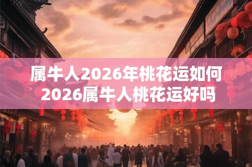 属牛人2026年桃花运如何 2026属牛人桃花运好吗 属牛人2026年桃花运如何 2026属牛人桃花运好吗