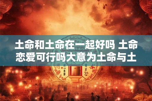 土命和土命在一起好吗 土命恋爱可行吗大意为土命与土命恋爱是否可行