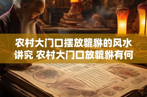 农村大门口摆放貔貅的风水讲究 农村大门口放貔貅有何讲究