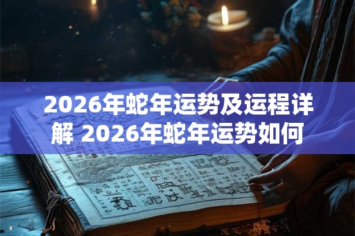 2026年蛇年运势及运程详解 2026年蛇年运势如何 2026年蛇年运势及运程详解 2026年蛇年运势如何