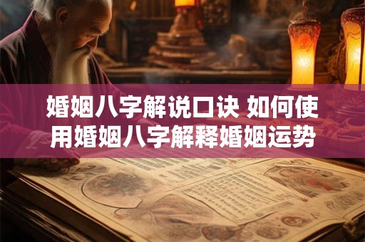 婚姻八字解说口诀 如何使用婚姻八字解释婚姻运势 婚姻八字解说口诀 如何使用婚姻八字解释婚姻运势