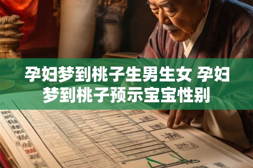 孕妇梦到桃子生男生女 孕妇梦到桃子预示宝宝性别 孕妇梦到桃子生男生女 孕妇梦到桃子预示宝宝性别