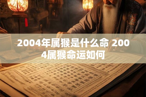 2004年属猴是什么命 2004属猴命运如何
