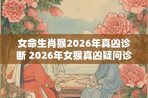 女命生肖猴2026年真凶诊断 2026年女猴真凶疑问诊断