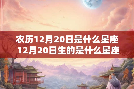 农历12月20日是什么星座 12月20日生的是什么星座