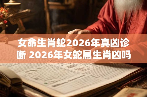 女命生肖蛇2026年真凶诊断 2026年女蛇属生肖凶吗