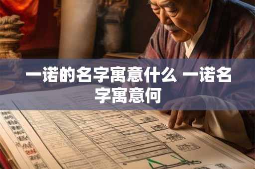 一诺的名字寓意什么 一诺名字寓意何 一诺的名字寓意什么 一诺名字寓意何