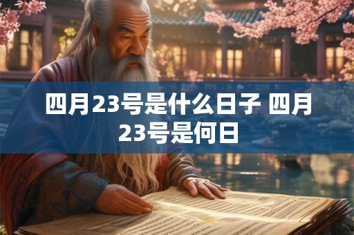 四月23号是什么日子 四月23号是何日