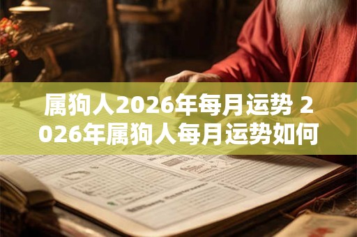 属狗人2026年每月运势 2026年属狗人每月运势如何