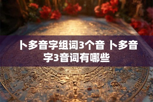 卜多音字组词3个音 卜多音字3音词有哪些 卜多音字组词3个音 卜多音字3音词有哪些