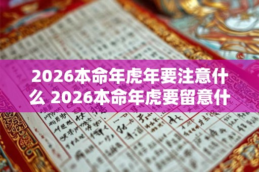 2026本命年虎年要注意什么 2026本命年虎要留意什么 2026本命年虎年要注意什么 2026本命年虎要留意什么