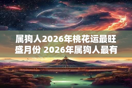 属狗人2026年桃花运最旺盛月份 2026年属狗人最有桃花运的月份是