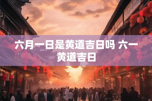 六月一日是黄道吉日吗 六一黄道吉日 六月一日是黄道吉日吗 六一黄道吉日