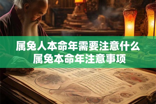 属兔人本命年需要注意什么 属兔本命年注意事项 属兔人本命年需要注意什么 属兔本命年注意事项