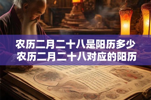 农历二月二十八是阳历多少 农历二月二十八对应的阳历日期是什么