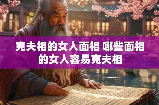 克夫相的女人面相 哪些面相的女人容易克夫相 克夫相的女人面相 哪些面相的女人容易克夫相