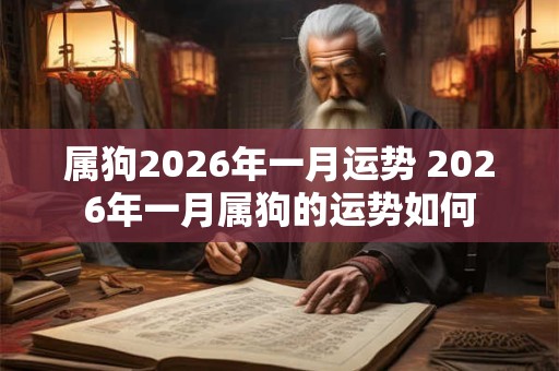 属狗2026年一月运势 2026年一月属狗的运势如何