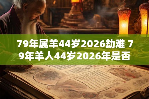 79年属羊44岁2026劫难 79年羊人44岁2026年是否有劫