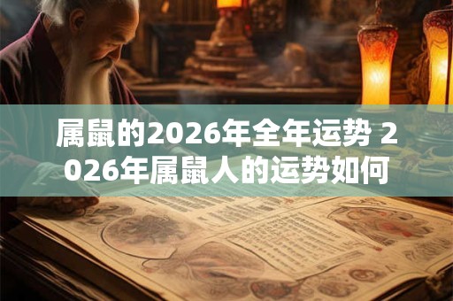属鼠的2026年全年运势 2026年属鼠人的运势如何