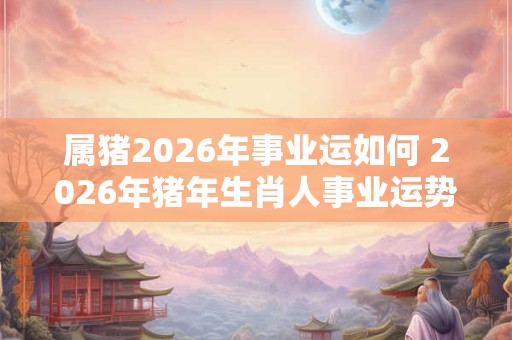 属猪2026年事业运如何 2026年猪年生肖人事业运势如何 属猪2026年事业运如何 2026年猪年生肖人事业运势如何