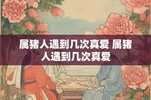 属猪人遇到几次真爱 属猪人遇到几次真爱