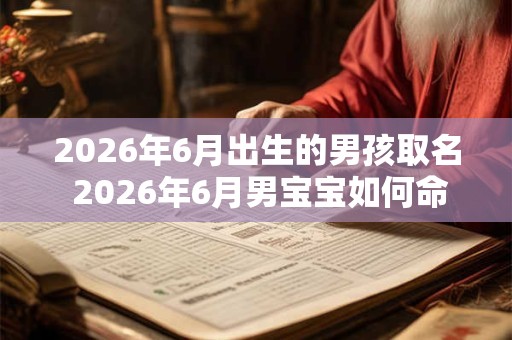 2026年6月出生的男孩取名 2026年6月男宝宝如何命名 2026年6月出生的男孩取名 2026年6月男宝宝如何命名