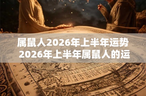属鼠人2026年上半年运势 2026年上半年属鼠人的运势如何