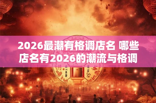 2026最潮有格调店名 哪些店名有2026的潮流与格调 2026最潮有格调店名 哪些店名有2026的潮流与格调