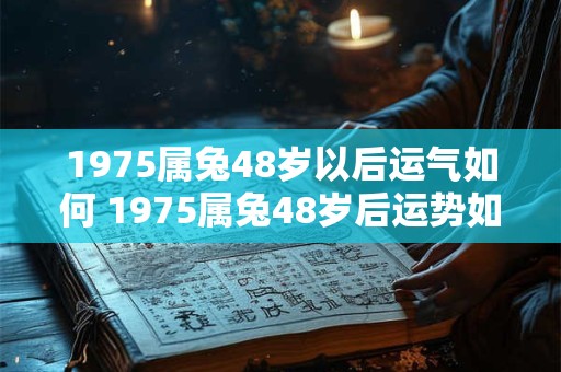 1975属兔48岁以后运气如何 1975属兔48岁后运势如何
