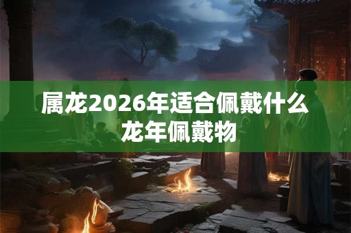 属龙2026年适合佩戴什么 龙年佩戴物