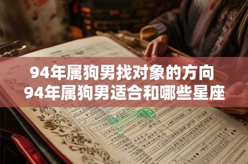 94年属狗男找对象的方向 94年属狗男适合和哪些星座的女生谈恋爱 94年属狗男找对象的方向 94年属狗男适合和哪些星座的女生谈恋爱