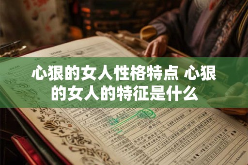 心狠的女人性格特点 心狠的女人的特征是什么