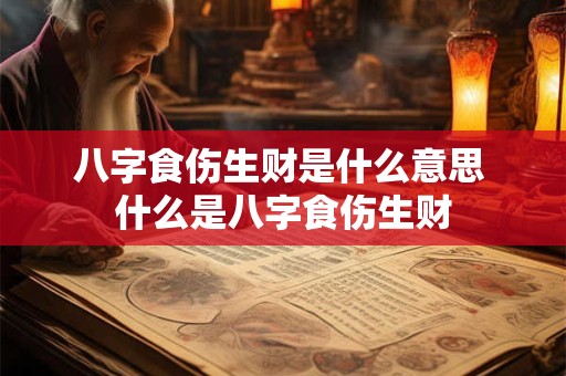 八字食伤生财是什么意思 什么是八字食伤生财