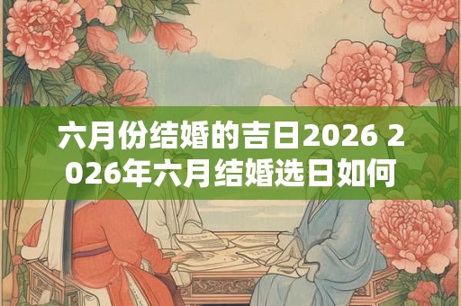 六月份结婚的吉日2026 2026年六月结婚选日如何