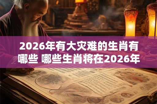 2026年有大灾难的生肖有哪些 哪些生肖将在2026年遭遇大灾难
