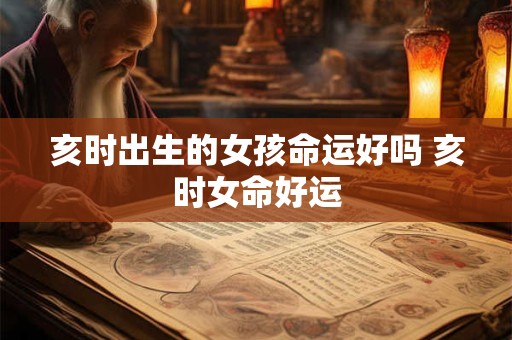 亥时出生的女孩命运好吗 亥时女命好运